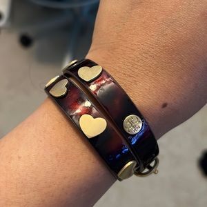 VERY gently worn tory burch heart double bracelet